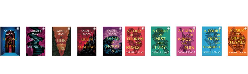 SJ Maas Book Covers for TOGS and ACOTAR Series